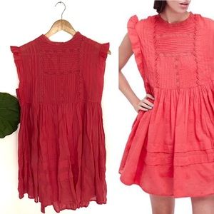 Free people Nobody Like You Coral Babydoll Dress!
